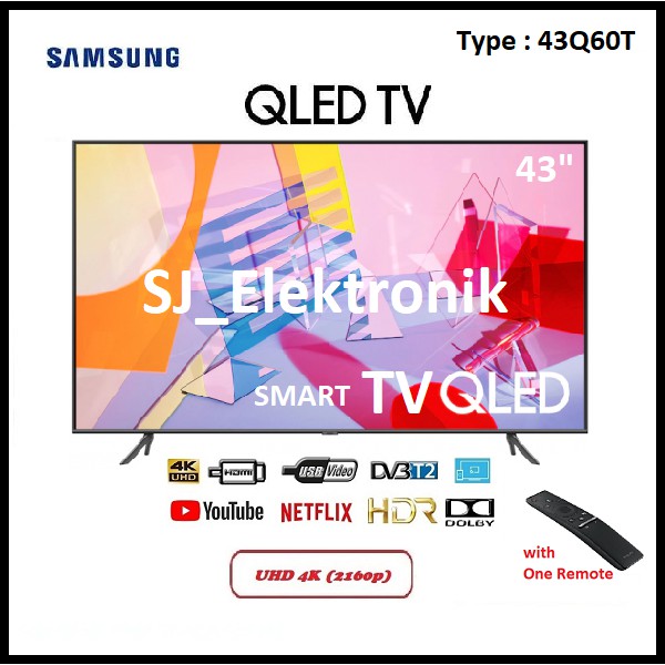 (KHUSUS LUAR KOTA) Samsung QLED 43 Inch 43Q60T - 43Q60 UHD 4K Smart TV