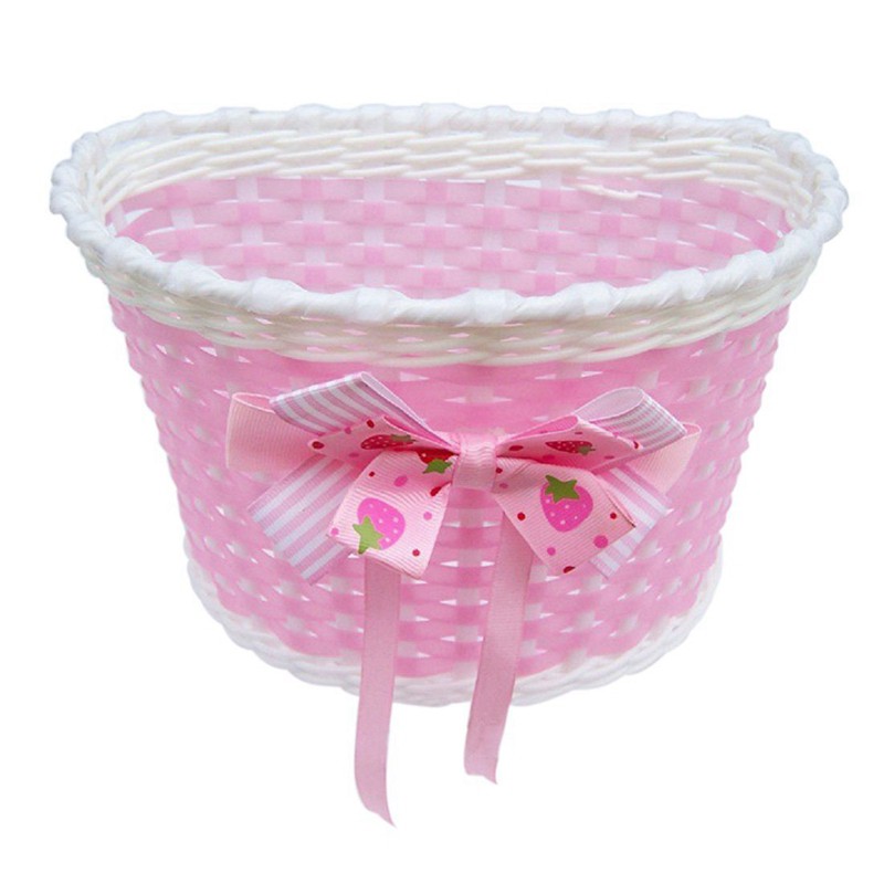 pink bicycle basket