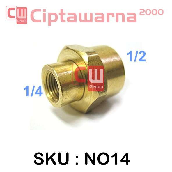 Adapter Sock sok Dalam 1/8 1/4 1/2 Kuningan 1/8&quot; 1/4&quot; 1/2&quot; Brass -