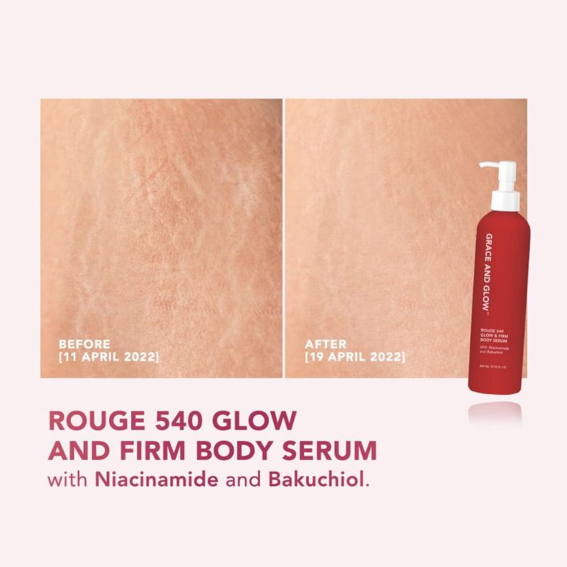 Grace &amp; Glow Rouge 540 Glow &amp; Firm Body Serum For Glow and Firm Skin Niacinamide + Bakuchiol