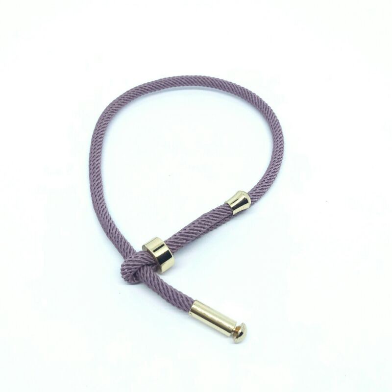 Gelang wanita inisial tali hongkong-Lavender