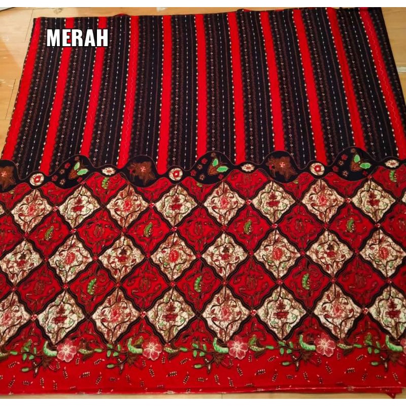 Kain Batik Solo Primisima sidomulyo merah biru