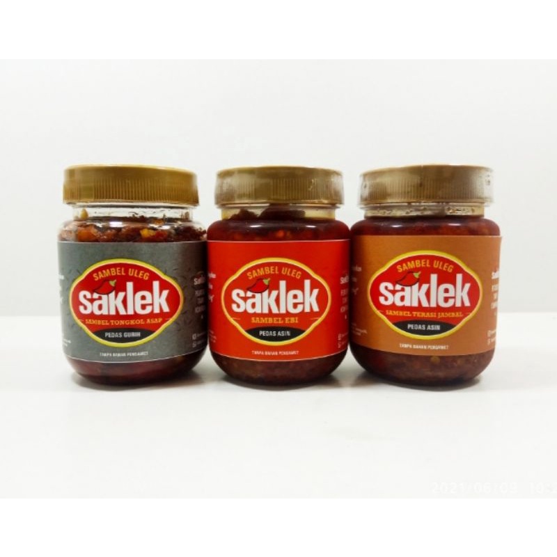 

Sambel Uleg Saklek Paket Tebal (Tongkol, Ebi, Jambal). Lebih murah tetap enak