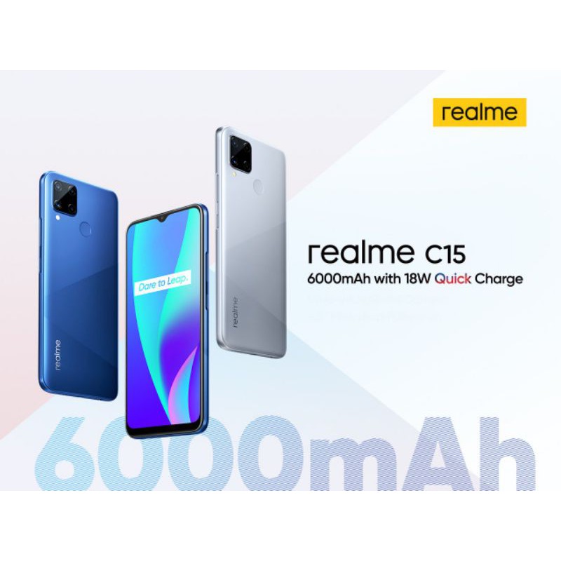 NEW”REALME C15 RAM 4GBROM 128GB GARANSI RESMI