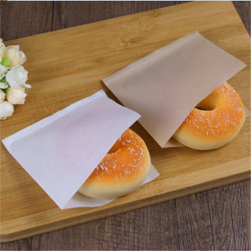 100Pcs / Set Kantong Kertas DIY Anti Minyak untuk Makanan ...