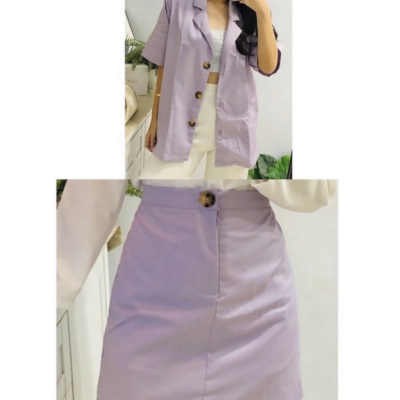 one set blazer dan rok