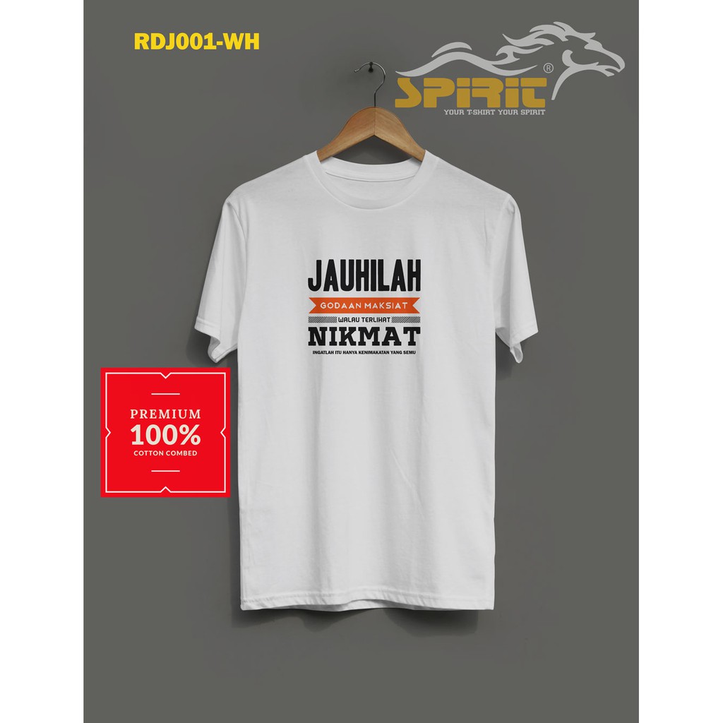 Kaos Pria Baju Dakwah Kata Kata Bijak Custom Sablon Terbaru Cowok