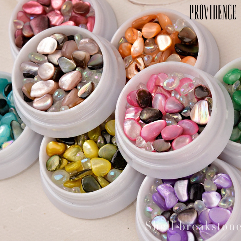 Providence 1 Box Nail Shell Stone Shiny Effect 3D Effect Colorful Japanese Style Holographic Nail Atr Decal for Salon