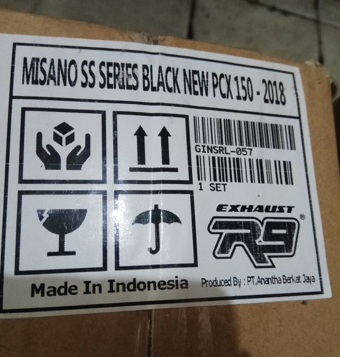 Knalpot R9 MISANO black asli NEW PCX 150 2018