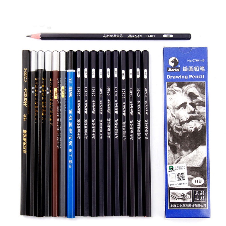 

Maries charcoal sketch pencil pensil sketsa C7104 14B super dark