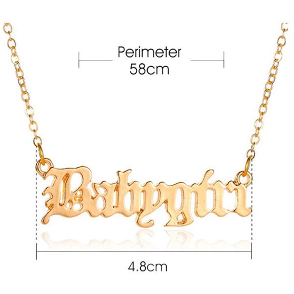 kalung fashion baby girl letter necklace (1h2) jka195