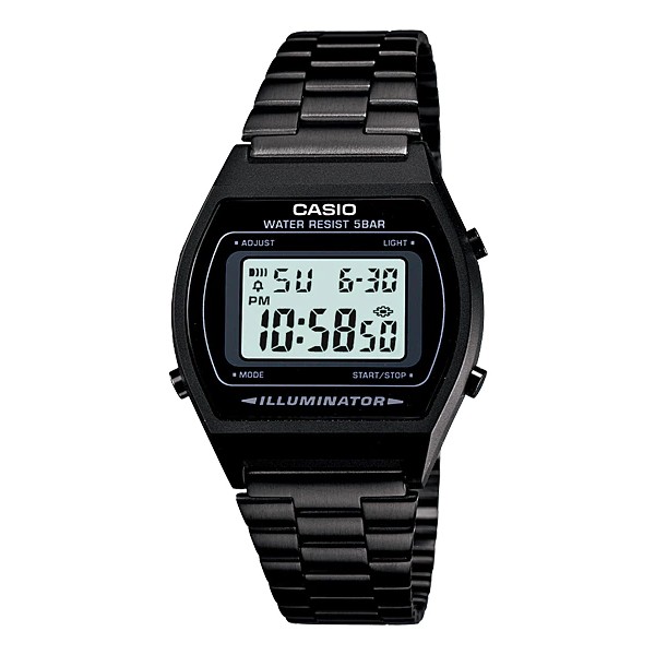 Casio Original B640WB-1A / B640WB 1A Jam Tangan Unisex Stainless Hitam Black