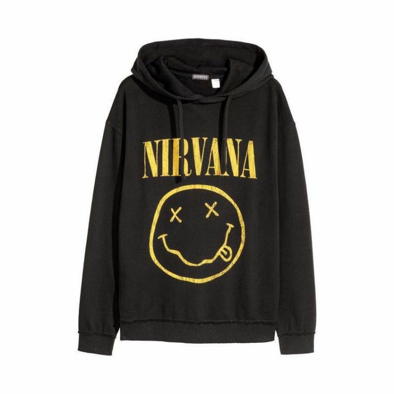 S - XXXXXL(6XL) Jaket NIRVANA Hoodie NIRVANA SMILEY FACE HNM Big Size OVERSIZE Hoodie Unisex JUMBO