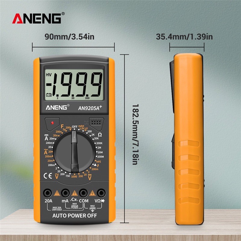 ANENG AN9205A Digital Multimeter Portable AC / DC