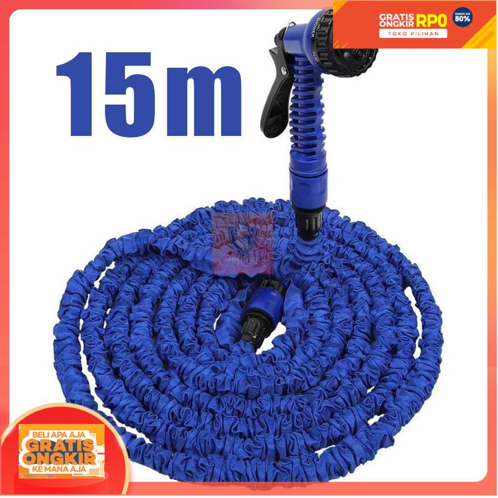 Semprotan Selang Fleksibel Elastis Magic Hose 15m Selang Taman