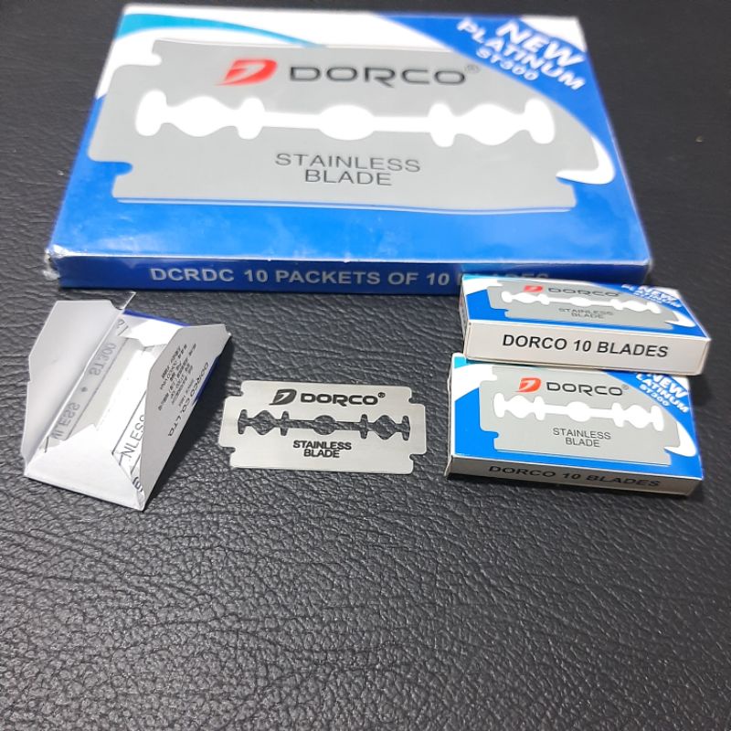 Silet dorco biru tajam 1 kotak isi 10 silet dorco
