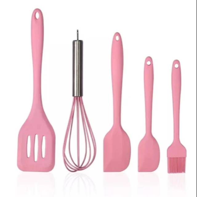 Spatula Silikon / Silicone Set Pink