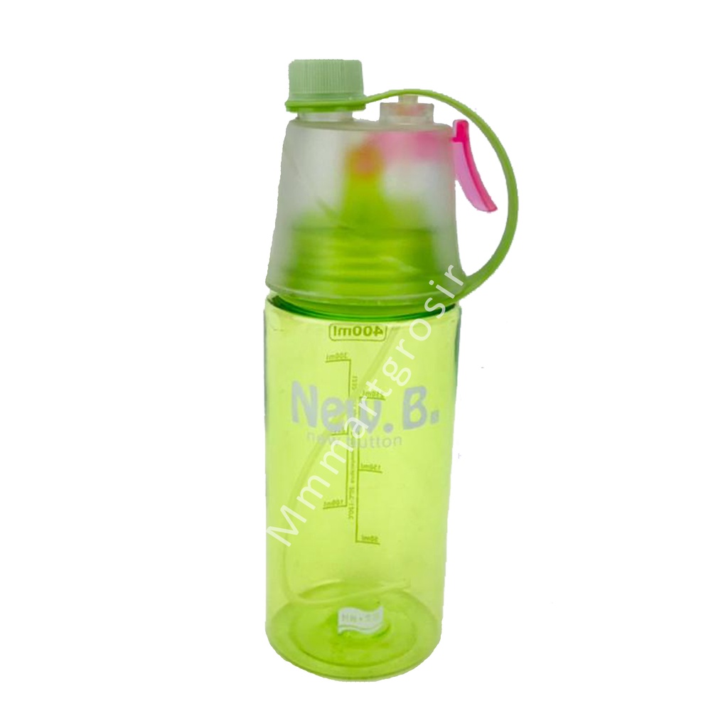 Now.E  New Button / Botol Minum / Botol plastik / Pink /400ml