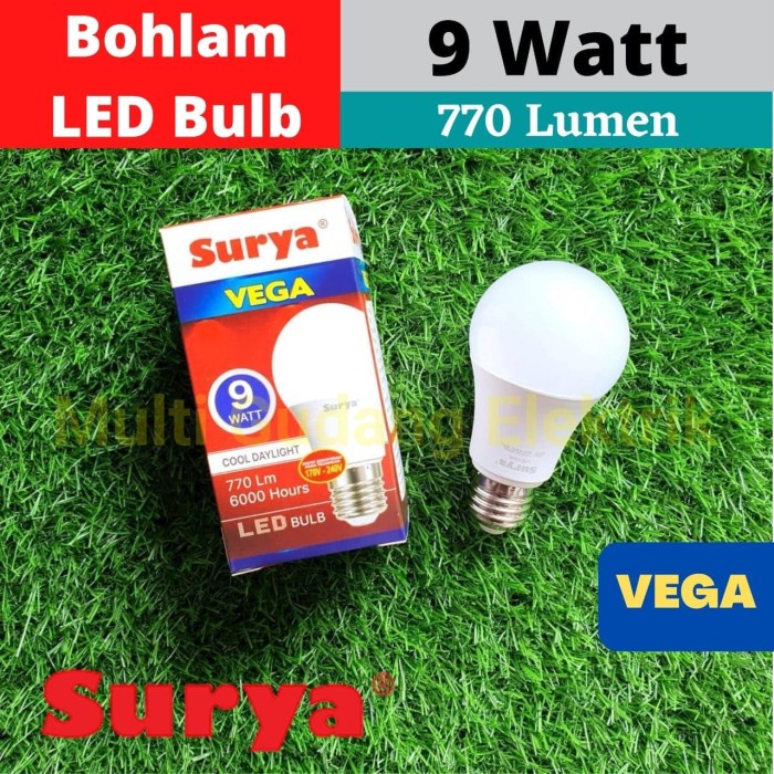 Lampu LED Bulb Surya Vega 9 Watt Putih Murah Terang Begaransi