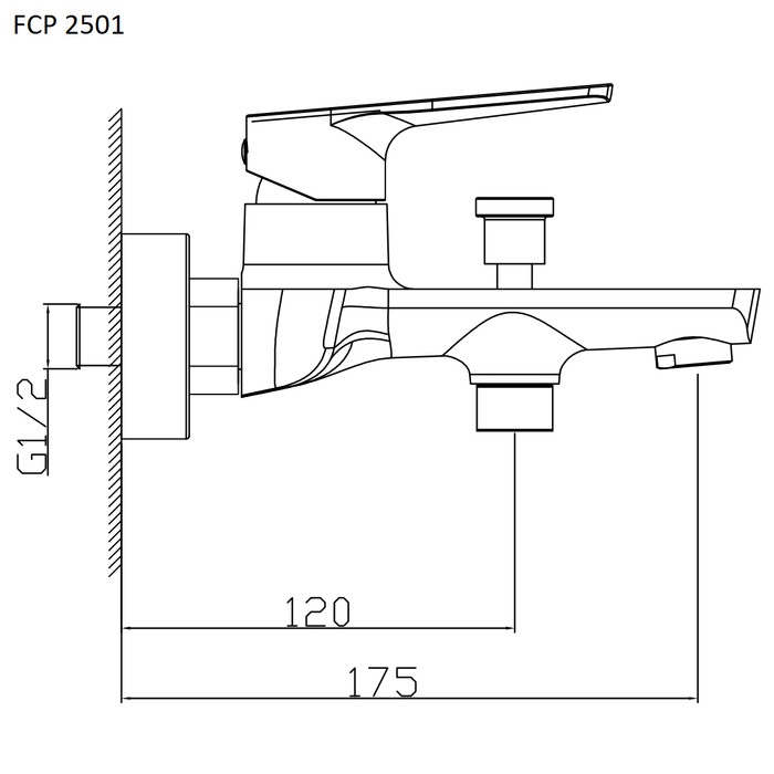 Faucet PALOMA FCP 2501 Keran Kran Air Panas Dingin Bak Shower Mandi