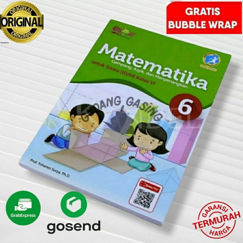 Buku Matematika GASING SD 6 Kurikulum 2013 k13 Karangan Prof. Yohanes Surya Ph.D