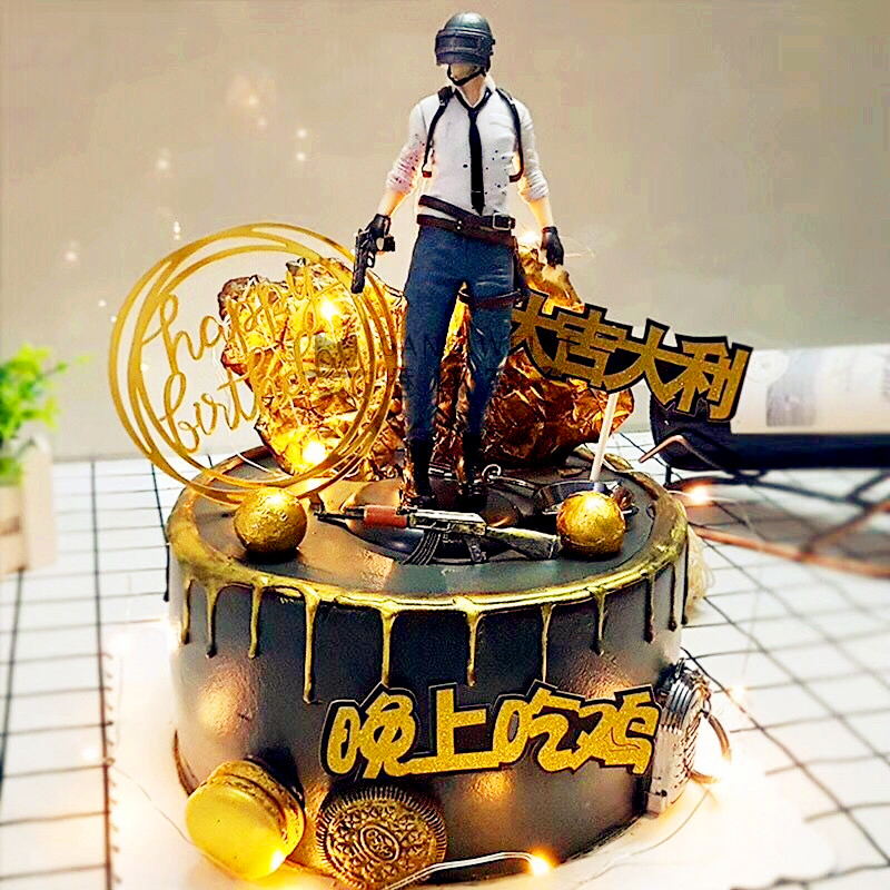 Game Figure PUBG Battle Royale Action Figures With helmets PUBG Cake Decoration Figure Toys For Battle Royale Fans Collections