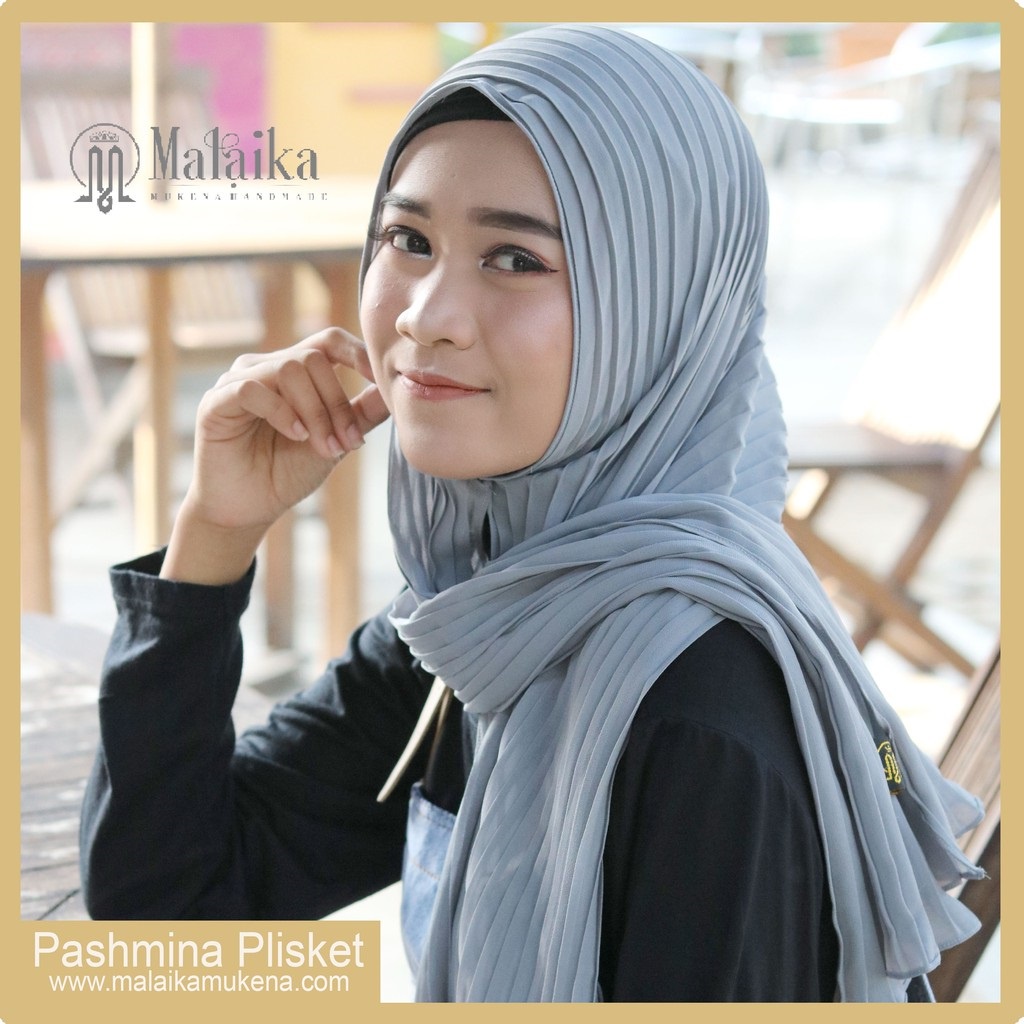 Kerudung Pashmina plisket besar ceruty diamond full