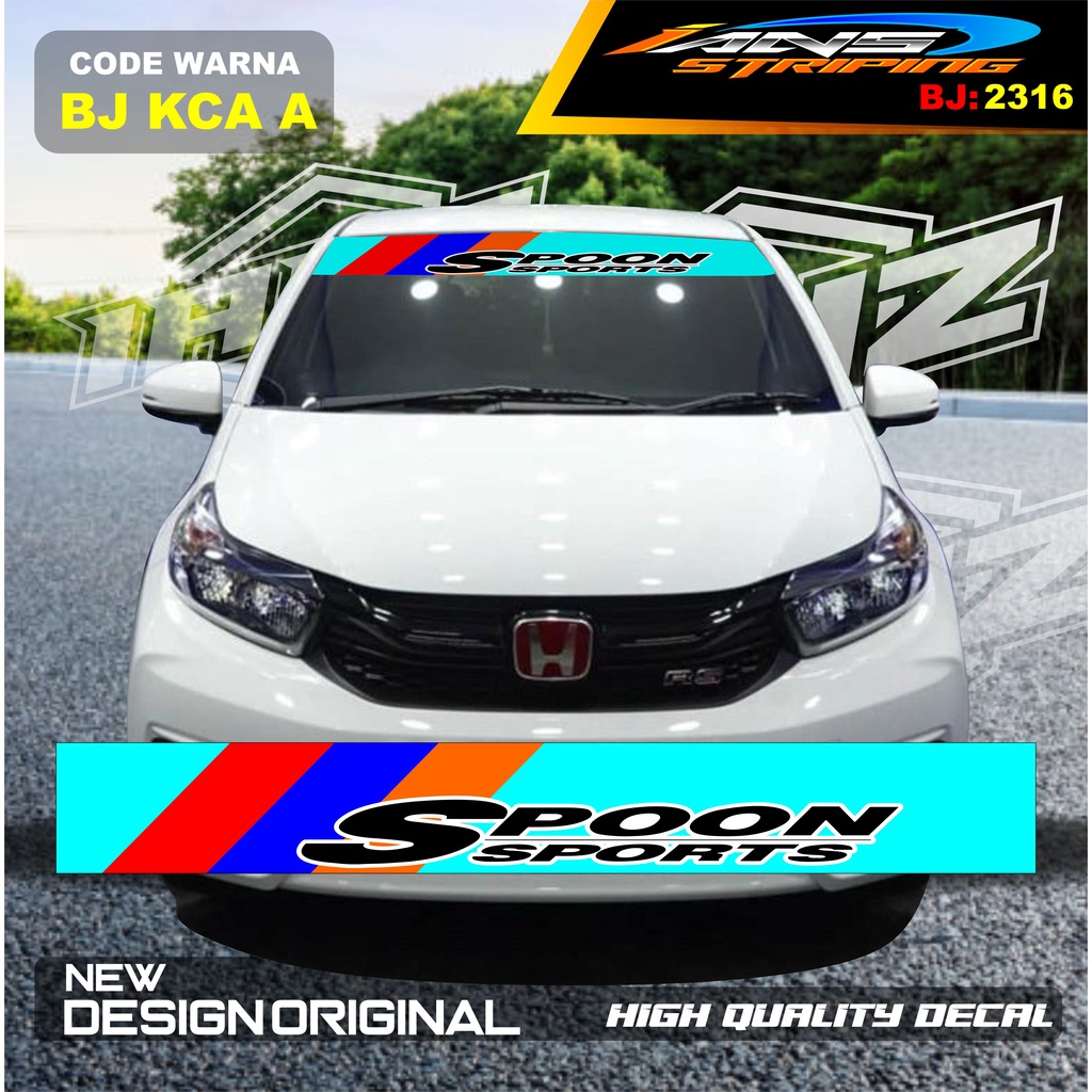 STICKER KACA DEPAN MOBIL BRIO / STICKER KACA DEPAN MOBIL HONDA JAZZ / VARIASI STIKER MOBIL AYLA / STIKER KACA MOBIL