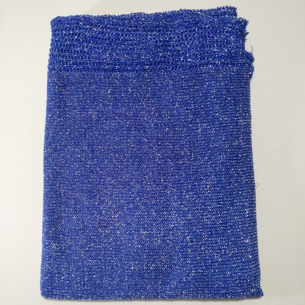 PASHMINA RAJUT GLITTER TERLARIS BAHAN BERKUALITAS HIJAB JILBAB PENGANTIN WISUDA WEDDING-BIRU ELEKTRIK