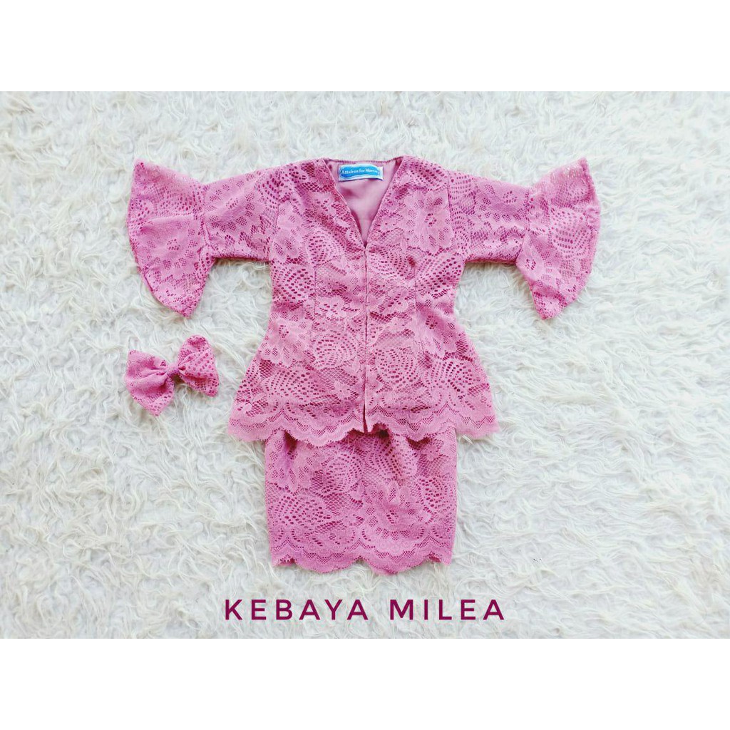 Kebaya Anak Perempuan Milea ayu bahan brukat halus shofia Umur 1-10 Thn