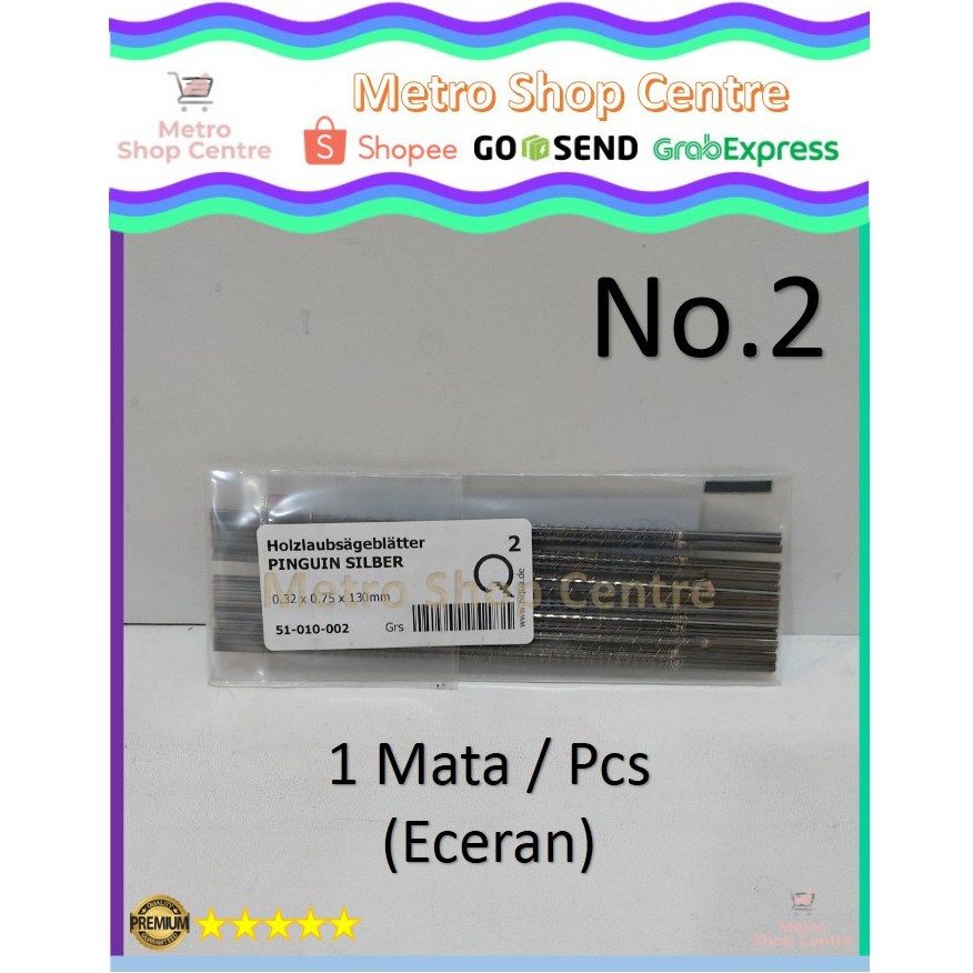 Pinguin - Mata Gergaji Ukir Triplek / Akrilik No.2 Eceran (1 Pcs)