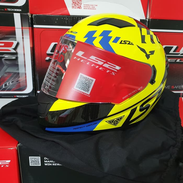 LS2 FF328 YELLOW HELMET HELM FULL FACE