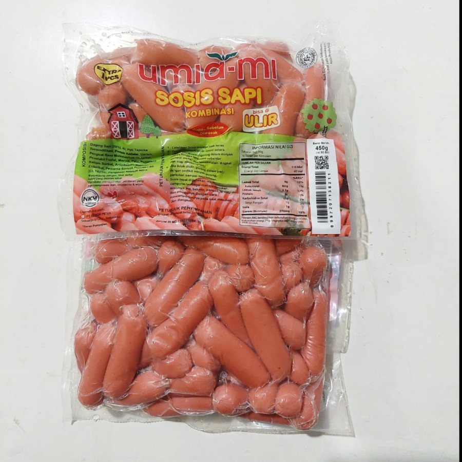 UMIAMI SOSIS SAPI ULIR COCKTAIL 450GR ISI 50PCS