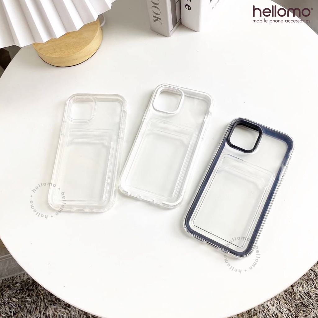 Case iPhone Card Holder Soft Case Card Slot Softcase Simpan Kartu iPhone Premium Quality (3)