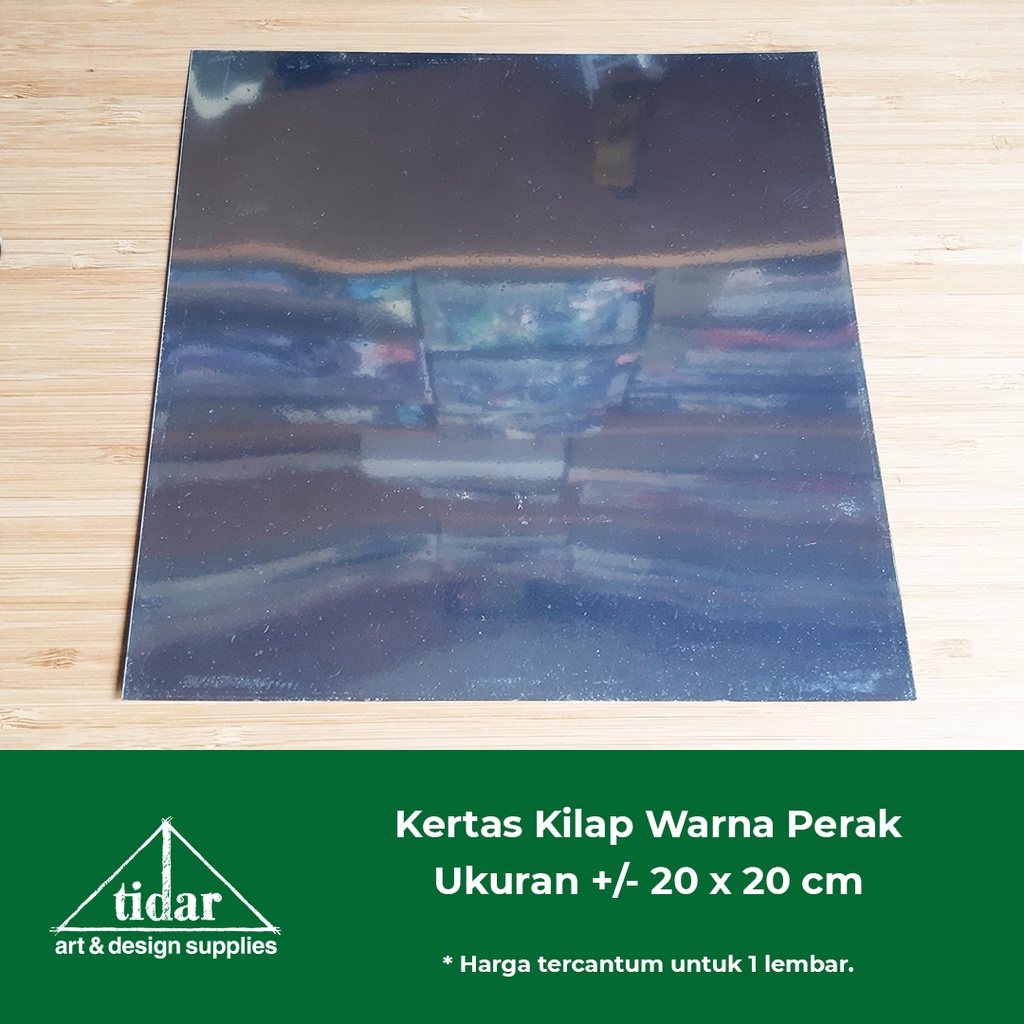 

Kertas Kilap Warna Perak Dua Sisi 20 x 20 cm - Glossy Silver Paper