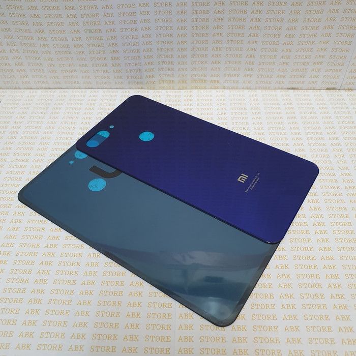 Backdoor Backcover Tutup belakang Xiaomi Mi8 Mi 8 Lite ORI bahan kaca - Hitam