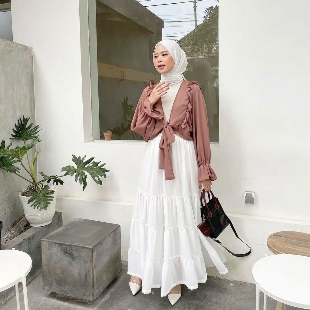 Alny Hijab - Rok Canda / Rok Susun Maxi Skirt Rok Bangkok Skirt Rok Umpak Rok Ceruty Rok Panjang