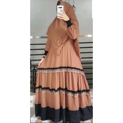 ARIANA GAMIS SYAR'I DEWASA VARIASI RENDA BUSUI