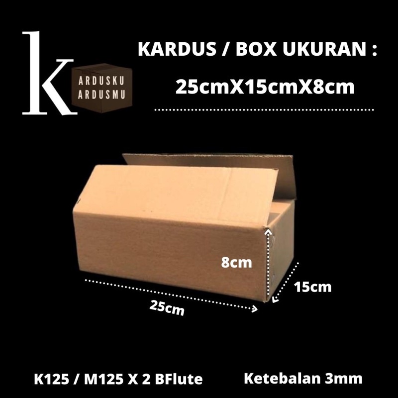 

KARDUS POLOS / BOX KARTON UK 25 x 15 x 8 cm