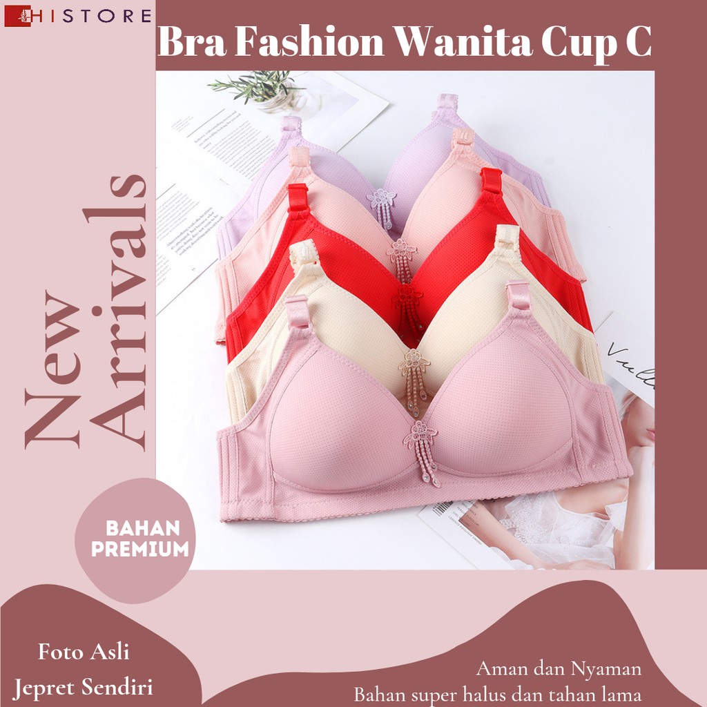 [HI] Bra BH JUMBO CUP C Fashion Wanita Bra wanita Premium Busa Tipis Tanpa Kawat Sangat Nyaman E200