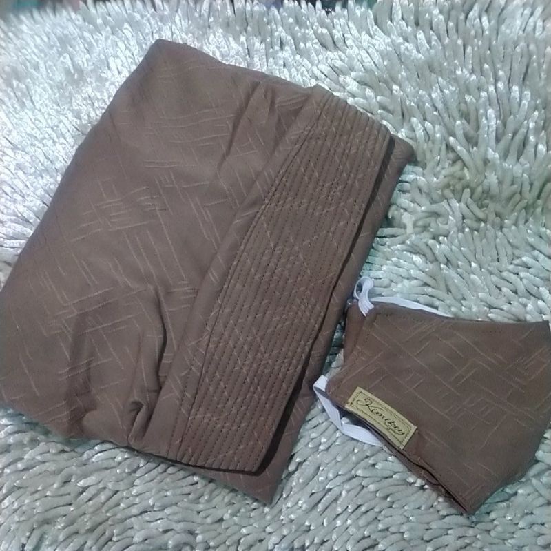 128 CHESSY SYARI JUMBO ORI KIMIKEY HIJAB | JILBAB INSTAN KERUDUNG ORIGINAL-Mocca