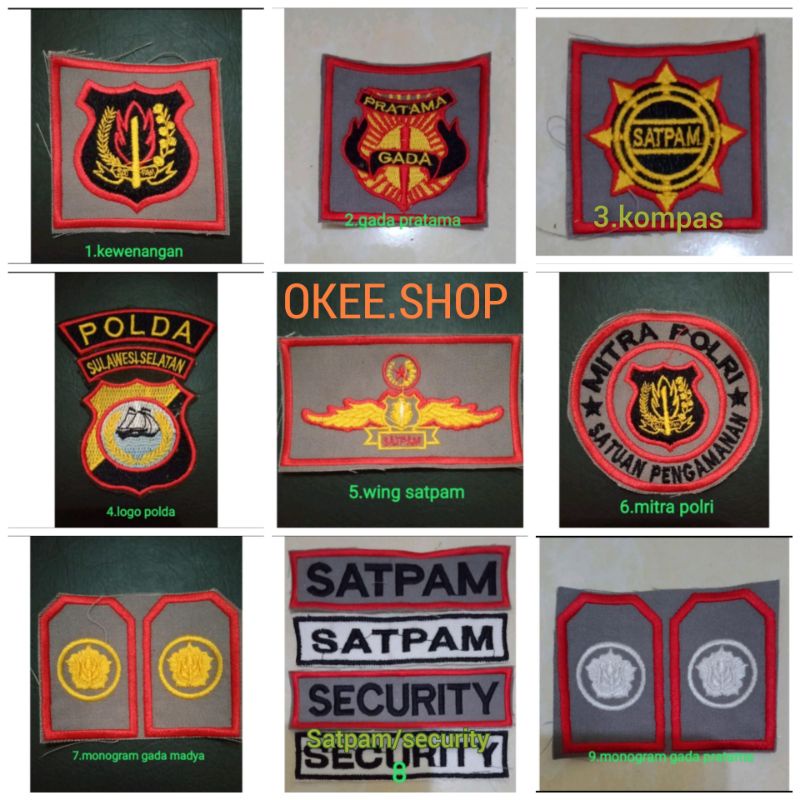 Atribut/Bet Bordir PDL Security Satpam TerbaruBordir...