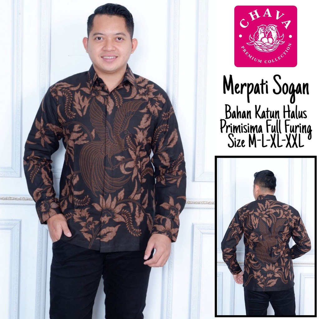 Batik pria terbaru motif moderen/batik lengan panjang kasual/kemeja batik formal pria/batik merpati