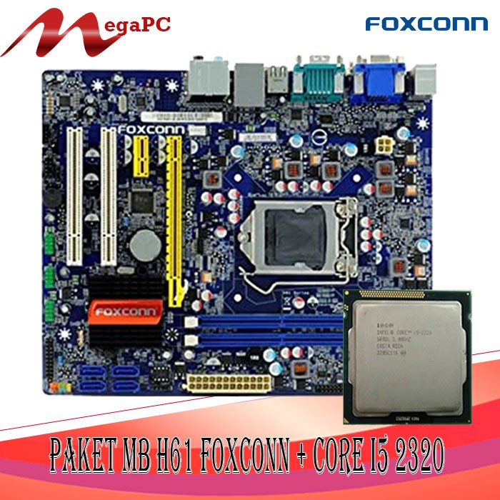 Paket Mainboard H61 1155 Ddr3 + core i5 2320