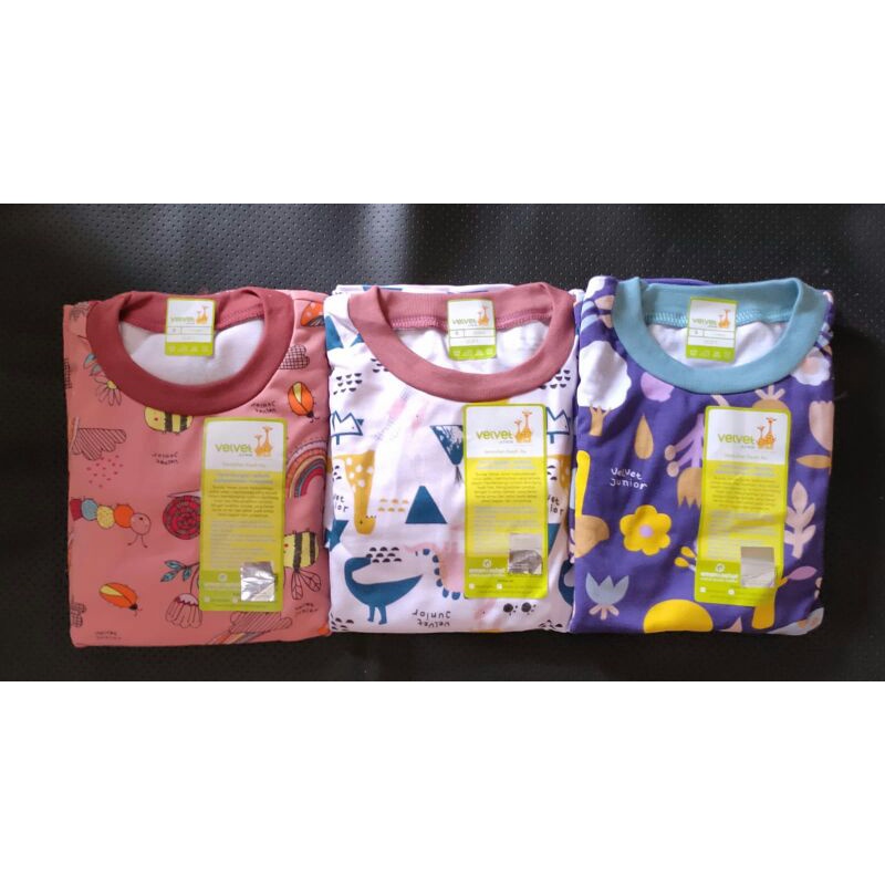 [SATUAN] Velvet Junior Piyama Jumbo DREAMWEAR GIRL Series BEEUTIFULL,SPRING BLOSSOM, Setelan Piyama 