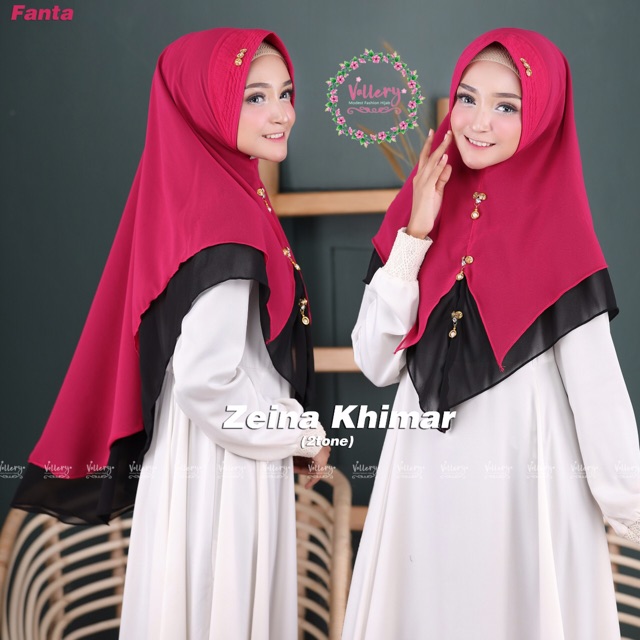 VALLERY | Khimar ZEINA 2TONE ceruty