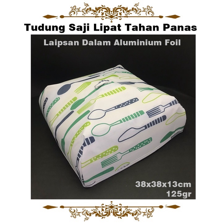 Tudung Saji Segi Lipat Besar Tahan Panas