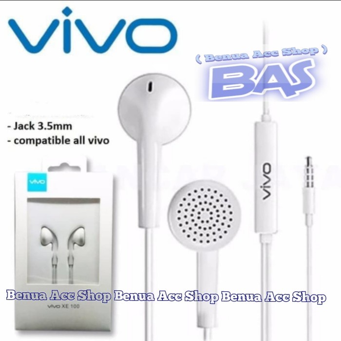 Headset Handsfree Vivo Y01 Y11 Y12 Y12s Y12i Y15 Y15s Y17 Y19 Original