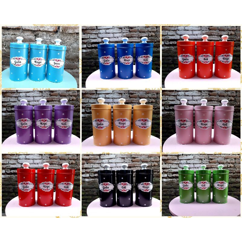 Rak dapur/Rak Bumbu/Tempat Gula,Teh, Kopi/ Kaleng Gula,Teh,Kopi/coffee jar volume 500ml