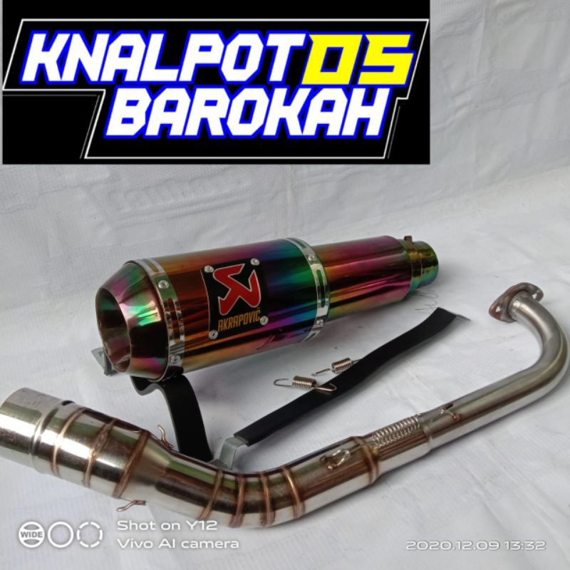 KNALPOT N-MAX NEW AKRAPOVIC Pelangi stenlis/N-MAX lama/Vario150
